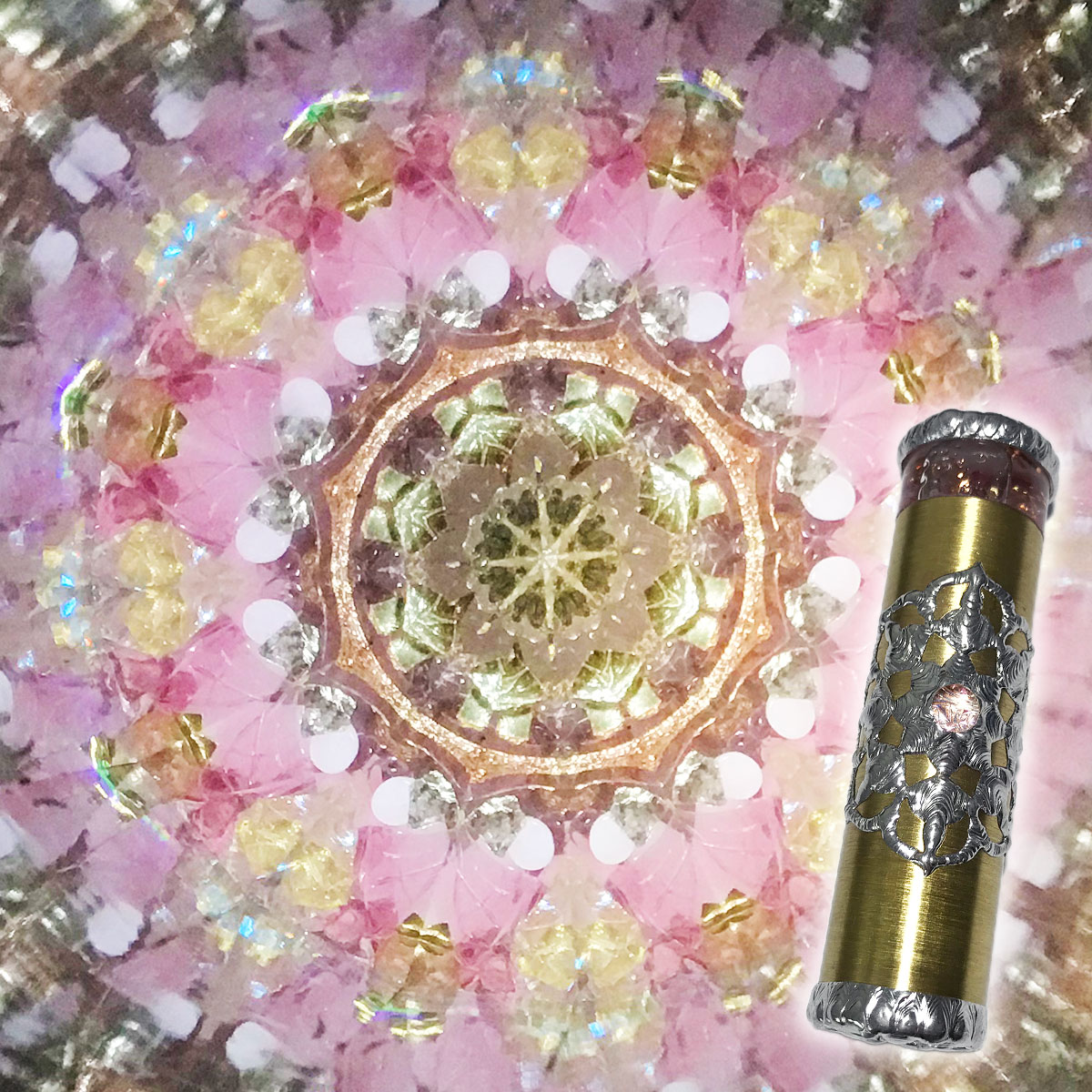 天然石の万華鏡『Marrakech マラケシュ Flower B』オイル華鏡